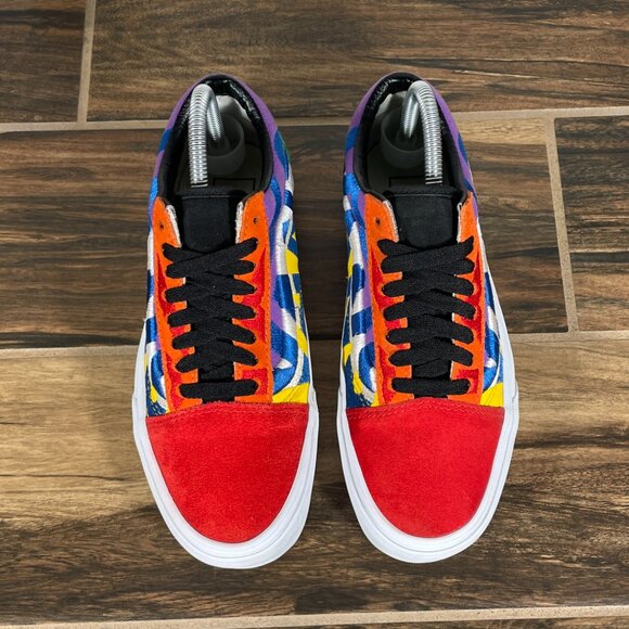 Vans Old Skool Mens Size 6.5 Shoes Multicolor Suede Canvas Statement Sneakers - Picture 14 of 15